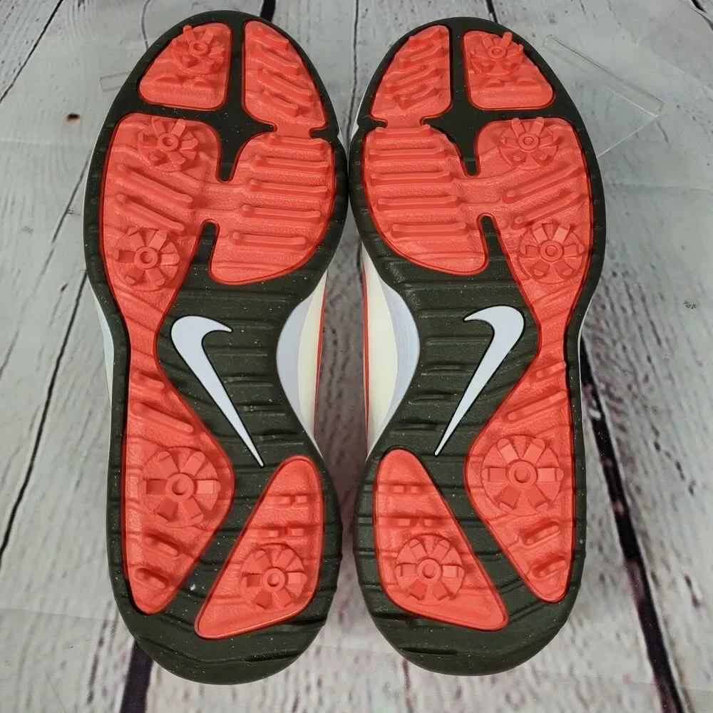 Nike Golf Shoes Mens 8 Cream Orange Infinity Fitsole Sail Magic Ember Swoosh